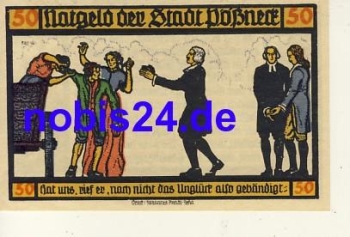 07381 Poessneck emergency money 50 pfennigs around 1920