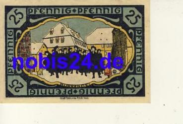 07381 Poessneck emergency money 25 pfennigs around 1920