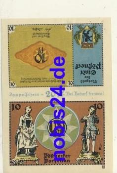07381 Poessneck emergency money 20 pfennigs around 1920