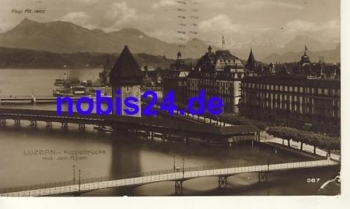 Lucerne Chapel Bridge o 1925