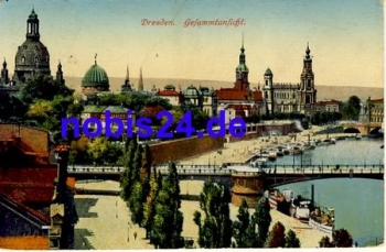 Dresden Terrassenufer Landungsplatz o 1918