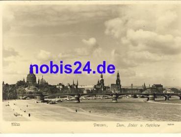 Dresden Frauenkirche Schloß Hofkirche Opernhaus + 1950 Verlag Hahn-Foto12606