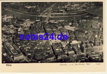 Dresden Luftaufnahme * 1950 Verlag Hahn-Foto10288