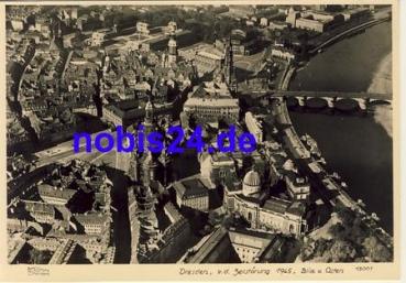 Dresden Frauenkirche Luftaufnahme * 1950 ​​​​​​​Verlag Hahn-Foto13001