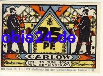 19217 Carlow emergency money 25 pfennigs 1921