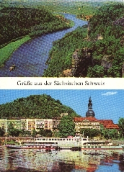 01814 Bad Schandau Elbe steamer "Wilhelm Pieck" ca. 1970