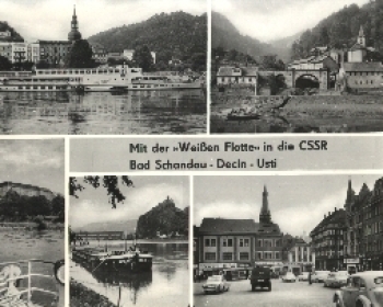 Elbe steamer (including MS Karl Marx) White Fleet Dresden o 1975