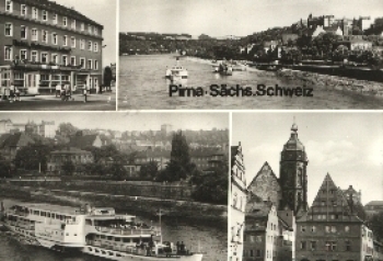 Elbe steamship "Wilhelm Pieck" in Pirna on September 12th, 1977