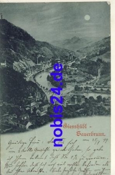 Giesshübl Sauerbrunn moonlight card o 1899