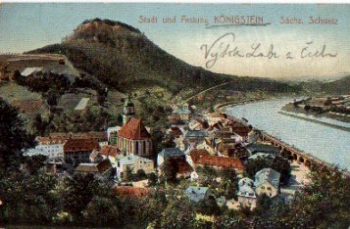 01824 Konigstein city and fortress o 08/10/1910