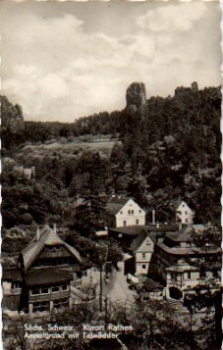 01824 Rathen Amselgrund mit Talwächter gebr. ca. 1960