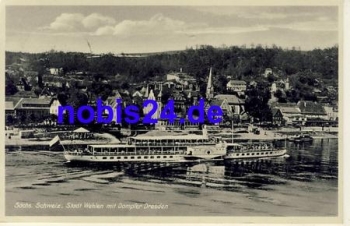 01829 Wehlen steamer "Dresden" o ca.1950