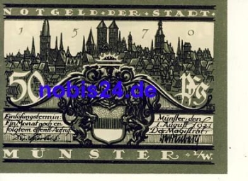 Muenster Westfalen Notgeld 50 Pfennige um 1920
