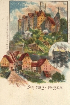 01683 Nossen Schloss Künstlerkarte * ca. 1900