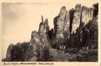 01814 Blosstock und Brosinnadel Sächsische Schweiz o 15.8.1962