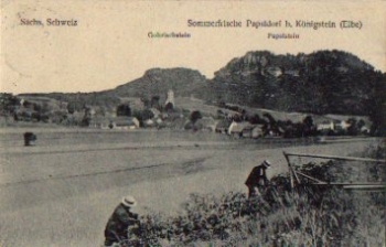 01824 Papstdorf mit Gohrischstein, Papstsein, o 17.7.1924