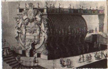 01814 Konigstein Saxony Large wine barrel from 1725 o August 13, 1966