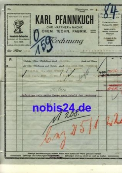 Goppingen soap powder factory Karl Pfannkuch letterhead 1922