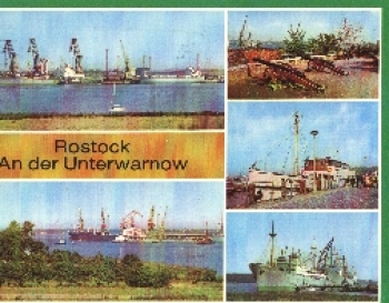Rostock Unterwarnow Hochseeschiff o 23.7.1985