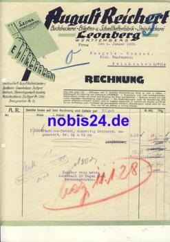 71229 Leonberg print shop August Reichert letterhead 1928