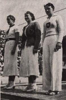 Olympic Games 1936 100m freestyle swimming Jeanette Campbell, Ria Mastenbroek and Gisela Arend