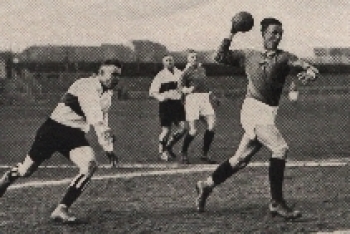 Olympic Games 1936 Throwing a goal, Berlin police versus Hindenburg Allenstein