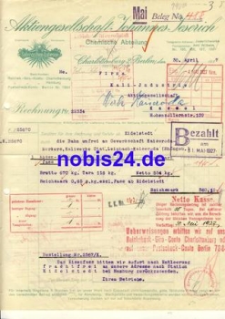 Charlottenburg Berlin Johannes Jeserich AG chemical plant letterhead 1927