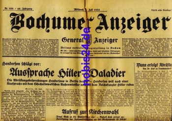 Bochum Gazette 168 Year 1933