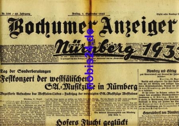 Bochumer Anzeiger 206 Jahrgang 1933