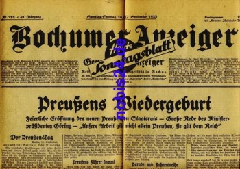 Bochumer Anzeiger 219 Jahrgang 1933