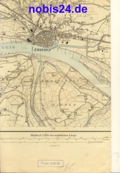 46446 Emmerich folding map with surrounding area