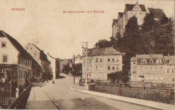 01683 Nossen, Muldenbrücke mit Schloss, o 29.05.1920