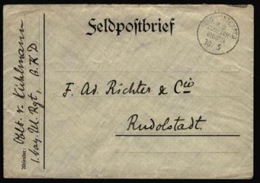 KB Cavalry Division Feldpost o 30.5.1915