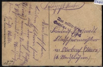 Briefstempel "Aus militärischen Gründen verzögert" gebr. ca. 1915 auf Metz AK