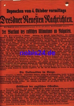 Dresdner Neuesten Nachrichten Extrablatt DNN 1914