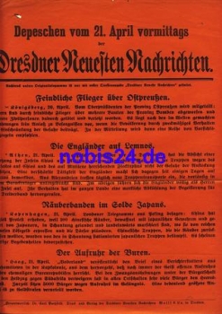Dresdner Neuesten Nachrichten Extrablatt DNN 1914