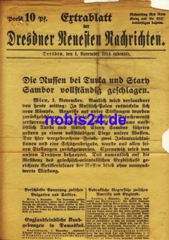 Dresdner Neuesten Nachrichten Extrablatt DNN 1914