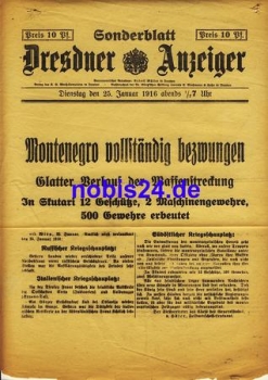 Dresdner Anzeiger Sonderblatt  1916