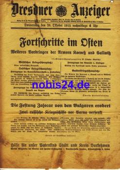 Dresden Sonderblatt Dresdner Anzeiger 1915