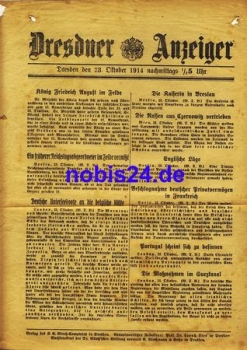 Dresden Sonderblatt  Dresdner Anzeiger 1914