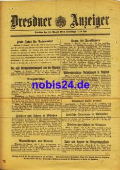 Dresden Sonderblatt 1.WK Dresdner Anzeiger 914