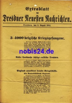 Dresden Neuste Nachrichten Extrablatt 1914