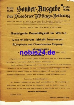 Dresden Sonderblatt 1.WK Dresdner Anzeiger 1916