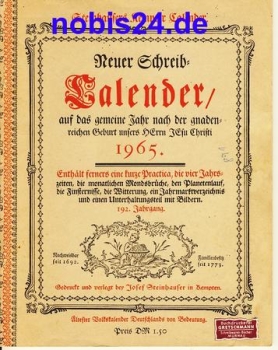 Steinhausen's New Writing Calendar 1965