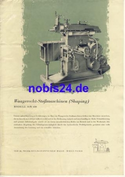 VEB  Maschinenwerk  Halle Saale 1955 Prospekt
