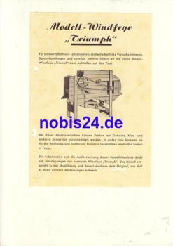 Köber Maschinen Wutha Reklameblatt