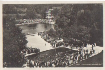 06712 Zeitz Municipal summer bath gebr. 9/13/1928