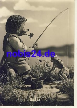 Mecki Hedgehog and Frog Fishing No. 16* ​​​​​​​Publisher Gunkel