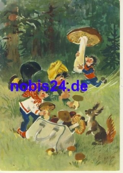 Mecki Hedgehog with Mushrooms Soviet Union No. 300716/88