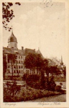 06722 Droyssig Oberlyzeum und Kirche o 3.10.1925